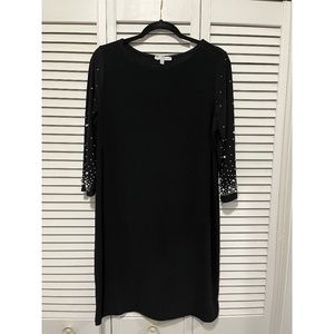 Black rhinestone cocktail dress